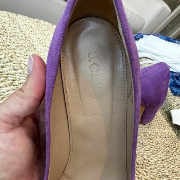 Jcrew Purple Suede 3 inch Heels, Size 6 - Picture 6 of 7